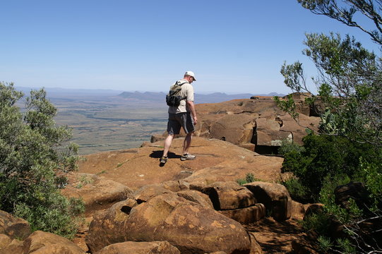 Wandersmann in der Karoo