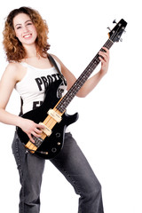 Fototapeta premium Smiling, posing and playing with my guitar