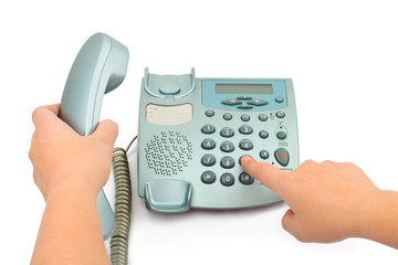 Telephone and hands