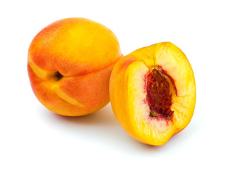 Naklejka na ściany i meble Ripe peach fruits