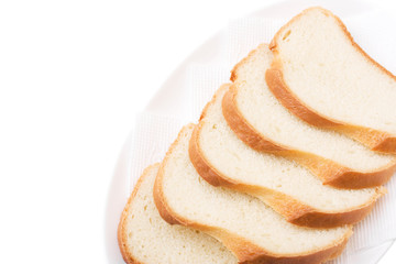 Sliced Bread on the plate. Bon appetit!