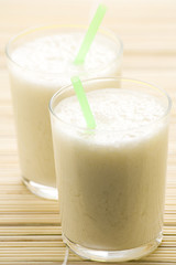 fresh fruit milk shake banana and caramel