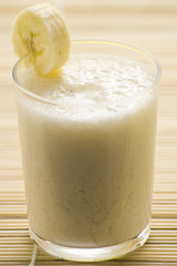 fresh fruit milk shake banana and caramel