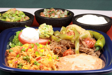 delicious mexican beef plate