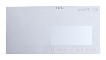 enveloppe sur fond blanc