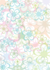 pastellfarbige transparente blumen