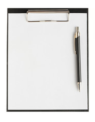 Folder for papers with pen