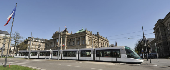 tramway de strasbourg - obrazy, fototapety, plakaty