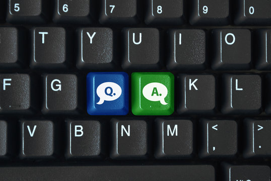 "Q&A" keys on keyboard