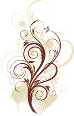 grunge floral element