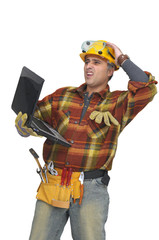 Worker with laptop