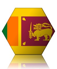 sri lanka drapeau hexagone ceylan flag