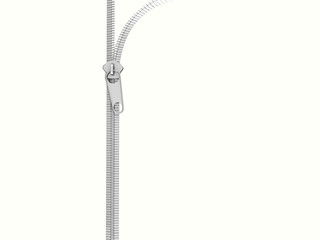 Vertical zip opening illustration