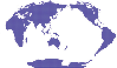 Fototapeta na wymiar DOTTED WORLD MAP,Vector