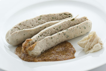 Weisswurst gehäutet