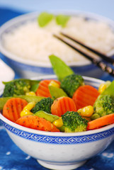 rice and vegetables