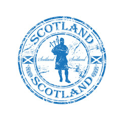 Scotland rubber stamp - obrazy, fototapety, plakaty