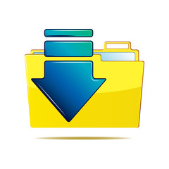 Folder and arrow icon