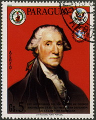 Paraguay. George Washington. Aero. Timbre postal.