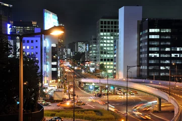 Fotobehang Tokyo, quartier Akasaka de nuit © Delphotostock