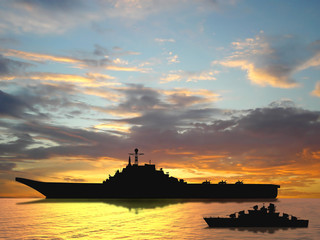 Obraz premium Aircraft carrier