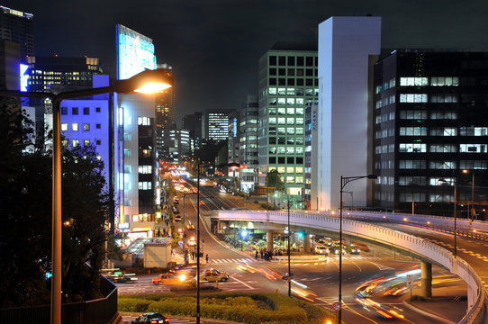 Tokyo, quartier Akasaka de nuit