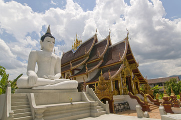 Thai Buddhist temple with Buddha