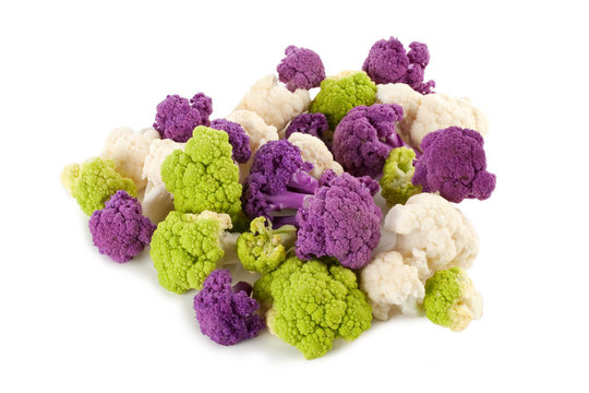 Colorful Cauliflower florets