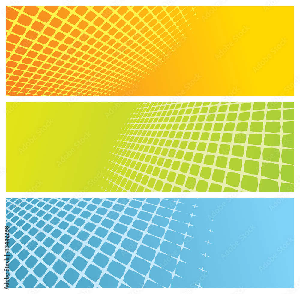 Wall mural abstract grid banners (headers)