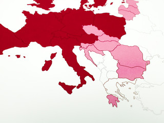 map europe and pins