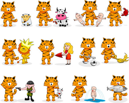 Cartoon tiger's zodiac