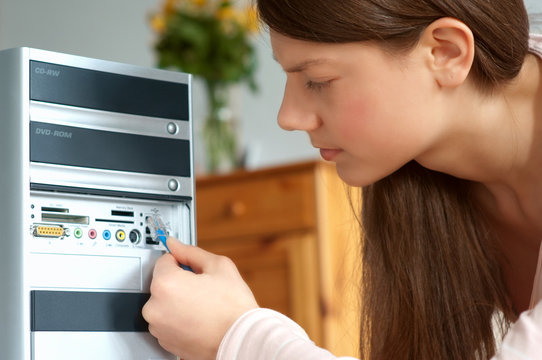 Computer Frau Installation