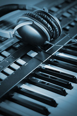 Vintage Synthesizer Keyboard