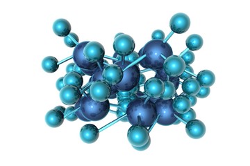 conjunto de moléculas, 3d render