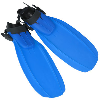 Blaue Taucherflossen