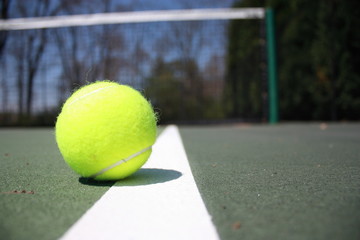 Tennis Ball On The Line