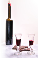Port wine and chocolate