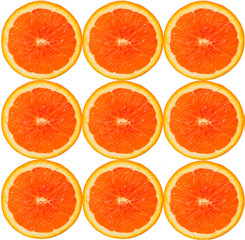 Collection of orange cross-sections