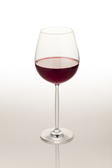 Wine glass on the white background
