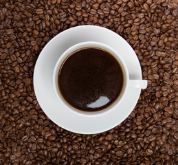 cup of coffee isolated over a white background