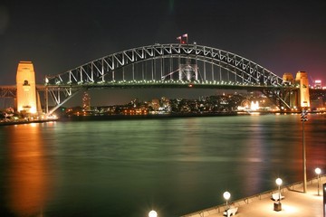 Fototapeta na wymiar Pont de la baie de Sydney - night / nuit