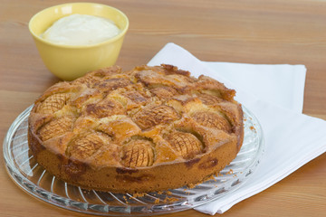 apfelkuchen mit Chreme