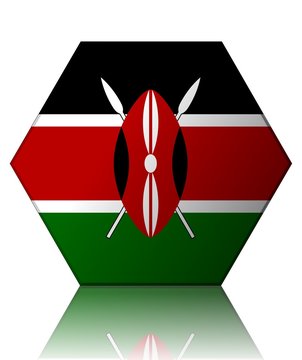 kenya drapeau hexagone kenya flag