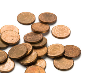 euro cent coins