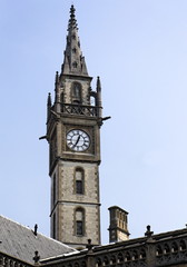 Fototapeta na wymiar Horloge de l'ancien bâtiment des Postes - Gand, Belgique