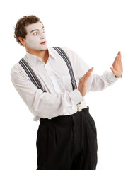 Portrait of an actor playing a pantomime