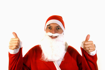 Fototapeta na wymiar Christmas background: Santa Claus, gifts