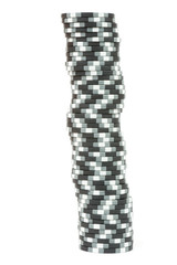 Stack of casino chips isolated over white background