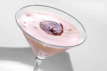 Mousse de arroz sabor horchata con chocolate. México.