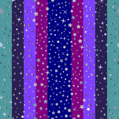Striped seamless  background with stars